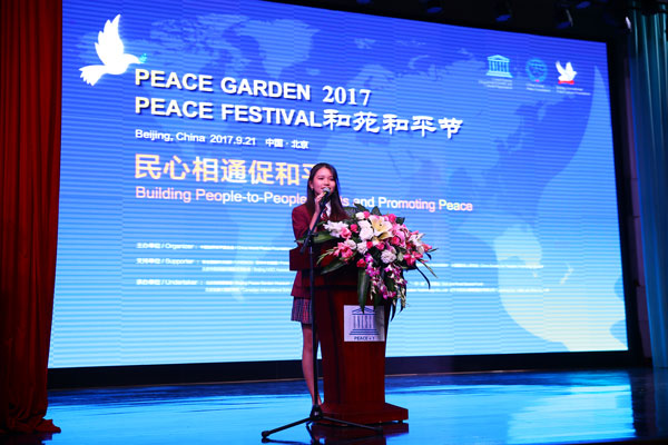 Address by Zoe youth delegate from the Canadian International School of Beijing