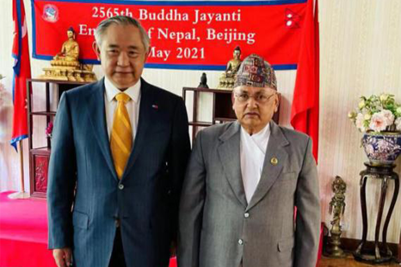 Peace ˙ Harmony - President Li Ruohong was invited to attend the 2565th Buddha's Birthday at the Nepalese Embassy in China