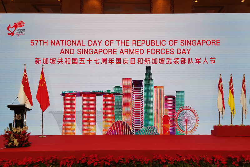 Li Ruohong attended Singapore's 57th Independence Day and Armed Forces day